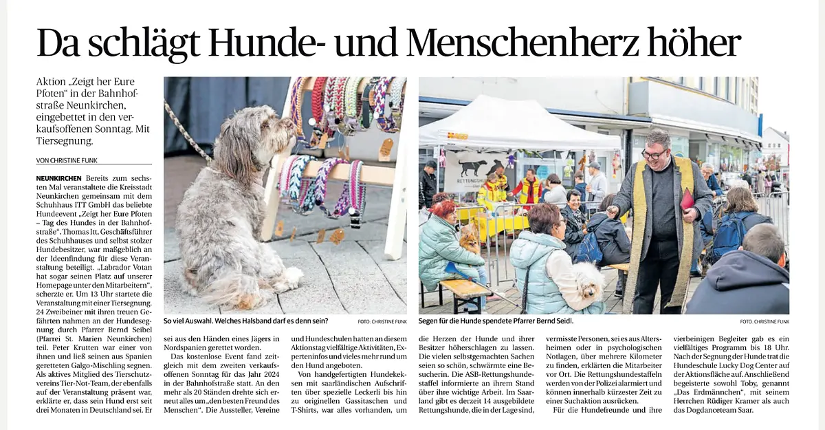 Zur Meldung: Tiersegnung in Neunkirchen