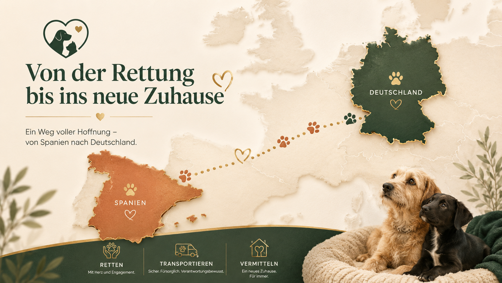 Von der Rettung bis ins neue Zuhause – Spanien und Deutschland mit Pfotenroute dazwischen
